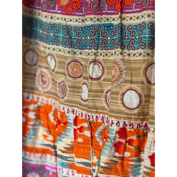 Evan-Picone Womens Skirt Boho Hippie Style A-Line Size 16 100% Cotton Lined Midi - Picture 8 of 9